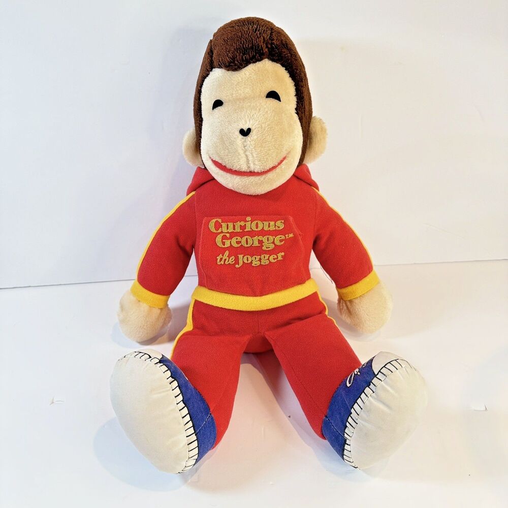Curious George Plush Knickerbocker Teddy Bear Vintage Stuffed Animal Rare 18"